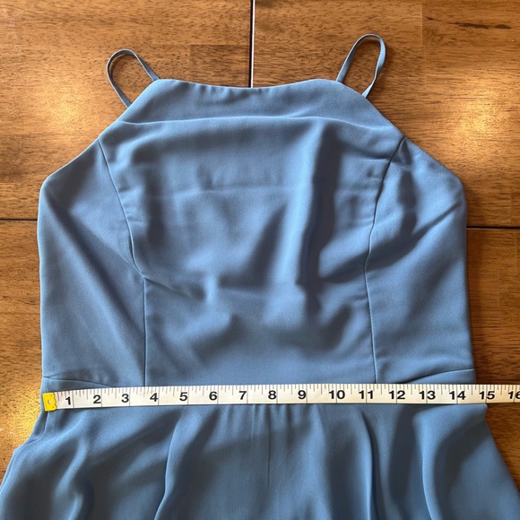 Lulus Slate Blue Halter Mini - Picture 5 of 10